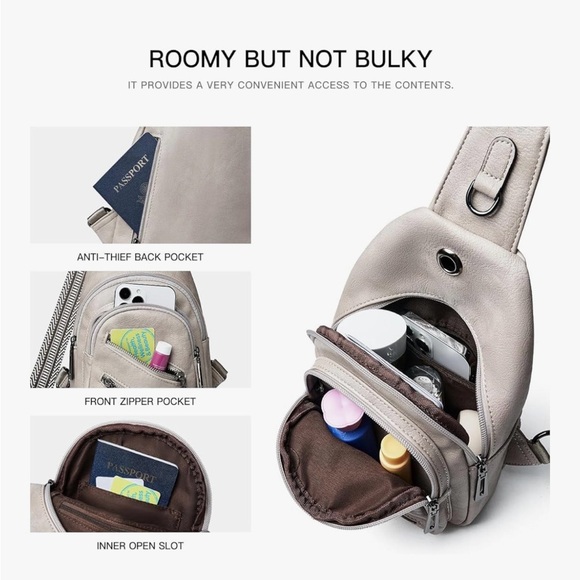 Gray Sling Bag for Men - Picture 5 of 6